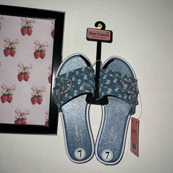 ‼️SOLD‼️NWT Juicy Couture Mid Denim Yandel Sandals SIZE: 7 - Picture 6 of 13